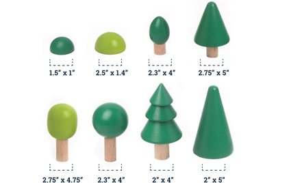 LM KIDS Wooden Tree Toy Building Blocks