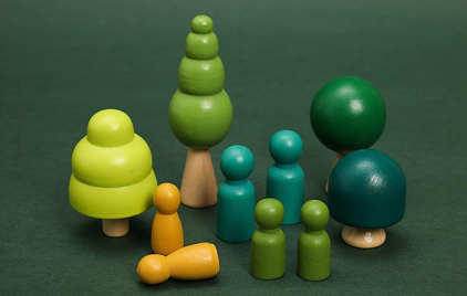 LM KIDS Wooden Tree Toy Building Blocks