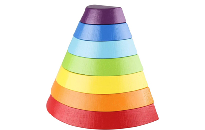 LM KIDS Wooden Rainbow Building Blocks