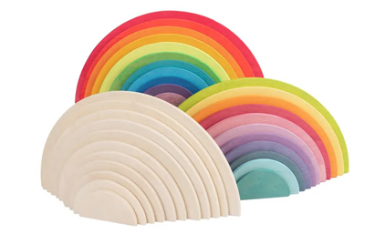 LM KIDS Wooden Rainbow Building Blocks