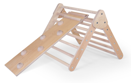 LM KIDS Indoor Playground Wooden Kids Climbing Toys Pikler Triangle Set