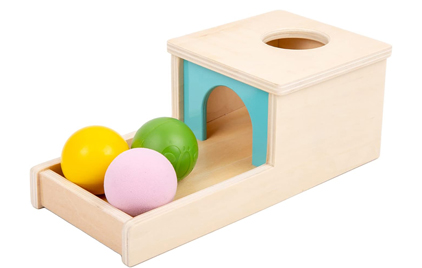 LM KIDS Wooden Sensory Coin Box Drawer