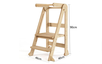 LM KIDS New Educational Tower – Natural Wood